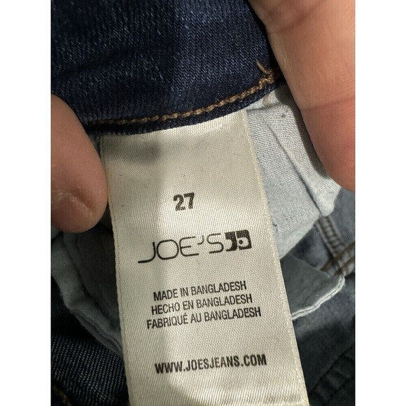 Joe's Jeans Womens Size 27 Blue Denim Stretch Mid Rise Flat Front Straight Leg - Picture 3 of 8